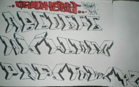 Graffiti alphabet letters az with my own style