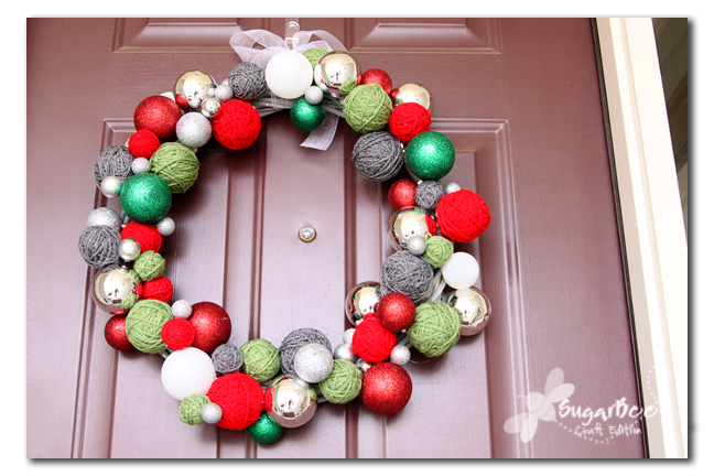 Make Your Own Yarn Ball Door Wreath