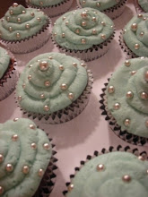 Chocolate Cupcakes with Vanilla Buttercream and Silver Dragees