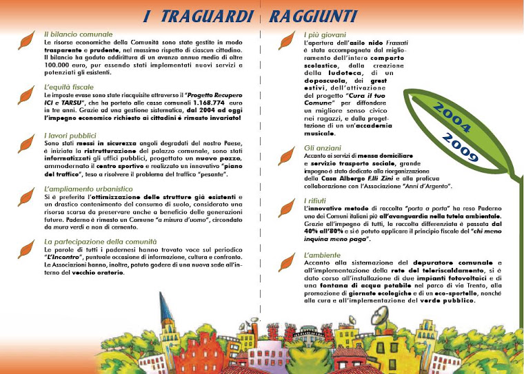 I traguardi raggiunti