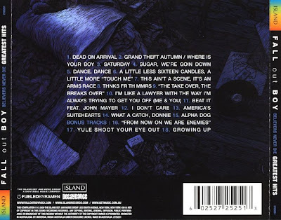 Music & So Much More: Fall Out Boy - Believers Never Die - The Greatest