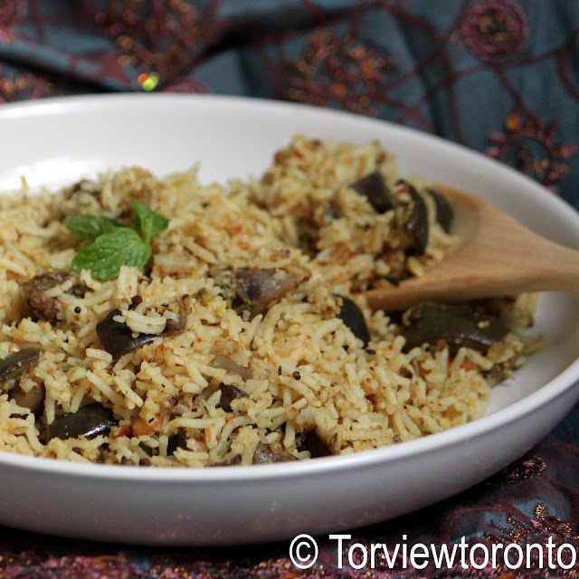 rice made with eggplant