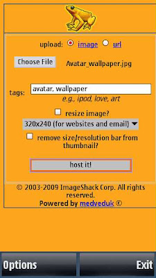 ImageShack Widget Nokia 5800