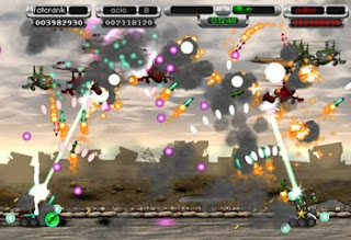 screenshot showing weapons firing from ground to air