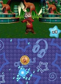 alvin in this screenshot with kangaroos in the background and game screen below