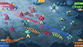 RTS battle in Mushroom Wars