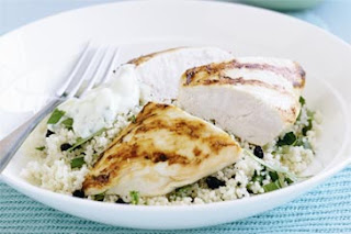 Chargrilled chicken with mint & currant couscous recipe