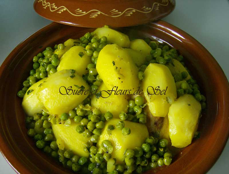 Sucre et Fleurs de Sel Tajine de poulet et petit pois.
