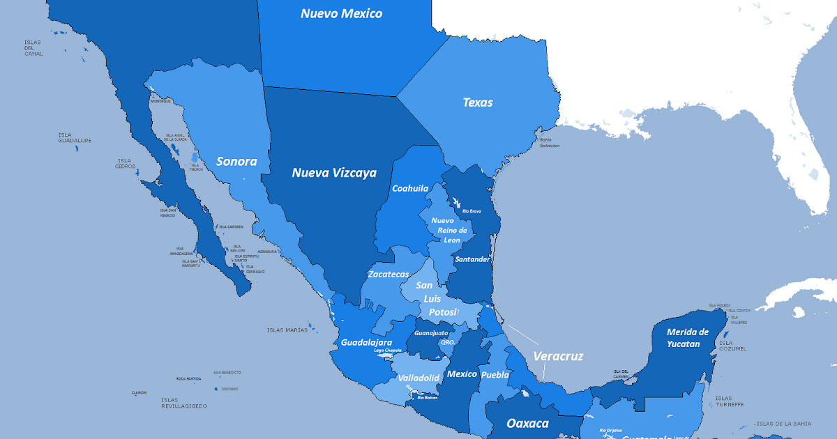 HISTCUT Mapa de Mexico en el