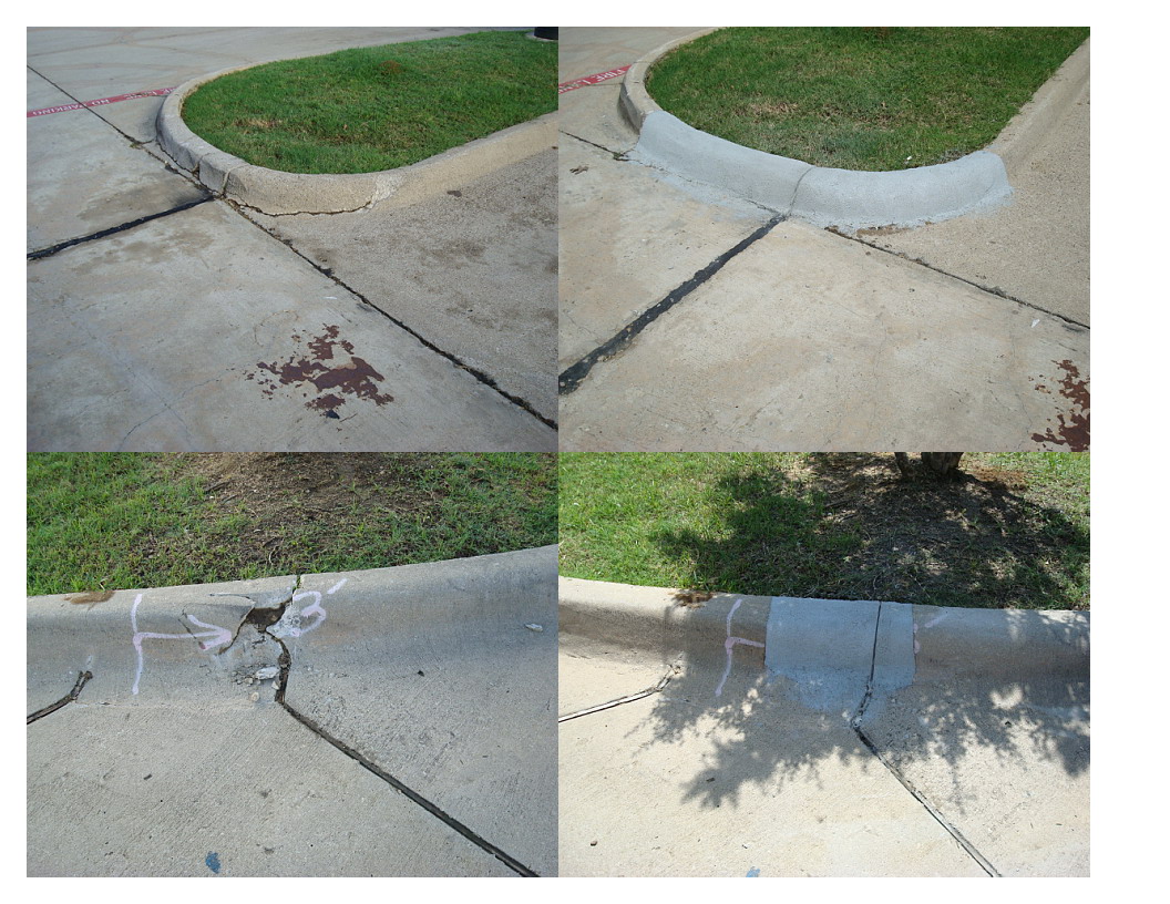 Epoxy Floor Coatings Concrete Curb Repair