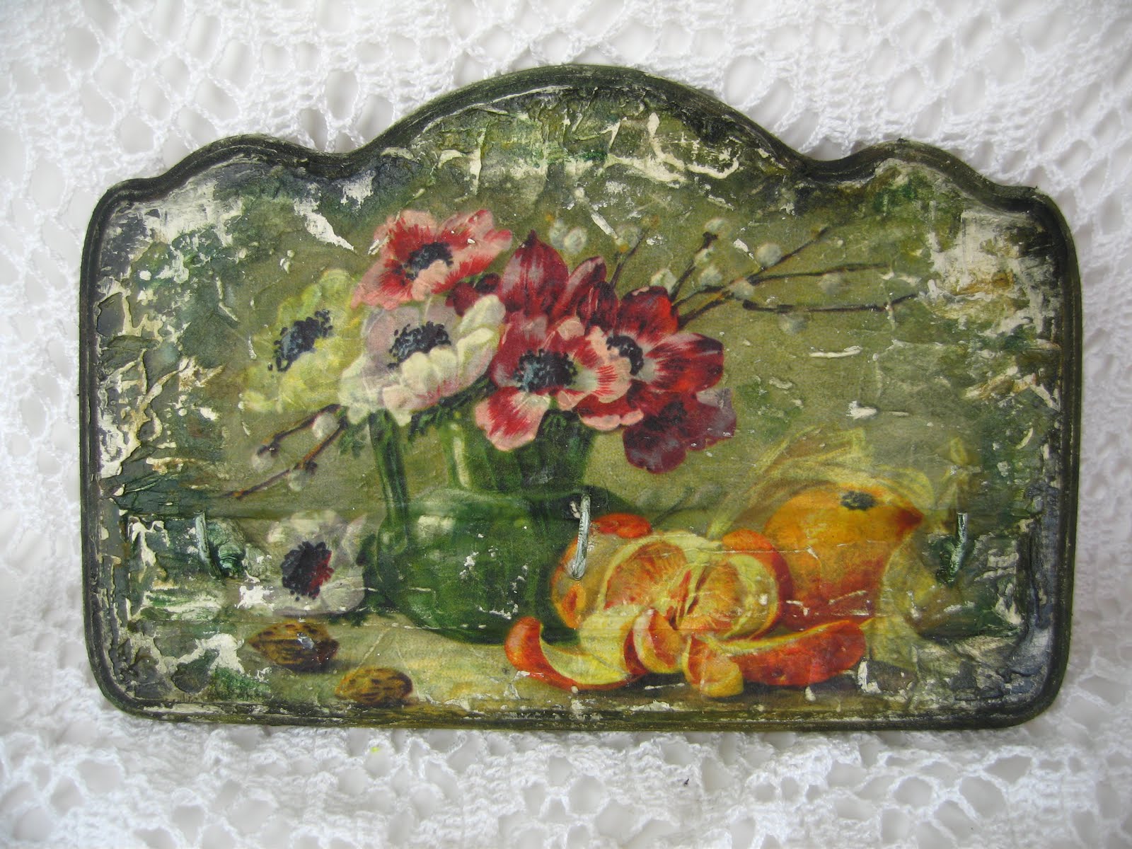 Декупаж на стене имитация фрески