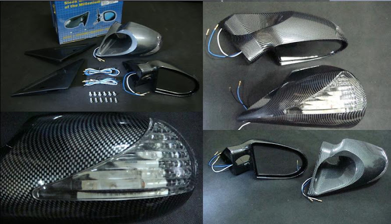 M3 carbon fiber look side mirror for Civic EK RM120/set