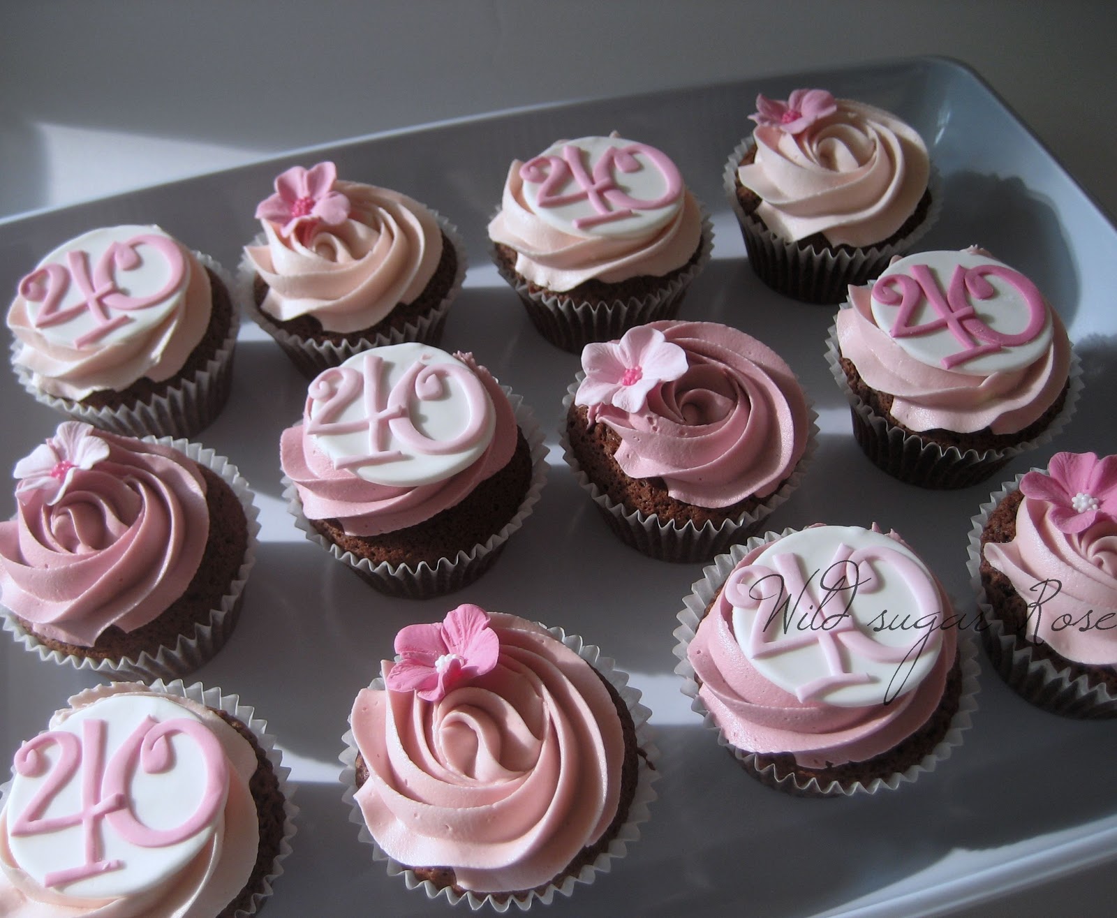 40th Birthday Cupcake Ideas