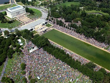Restore America rally photo from above, Lincoln Memorial