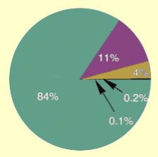 84 percent of wealth in the American pie chart goes to the top 20 percent