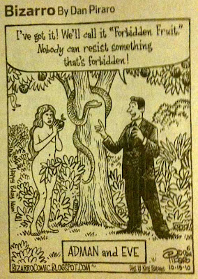 Bizarro cartoon: Adman and Eve