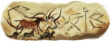 Cave painting look to the Google logo
