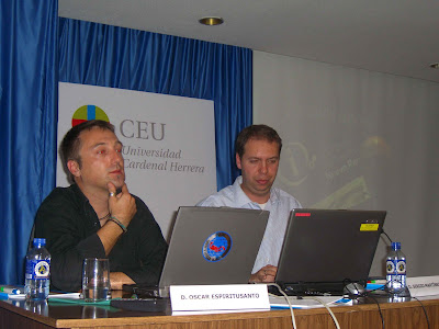 Oscar Espiritusanto y Sergio Martínez en el CEU