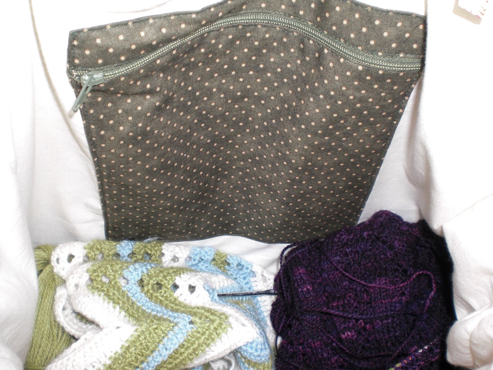 Strikkeveske Med Knappelukking Bilde