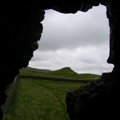 looking out from Bivi Cave to Sugar Loaf Hill