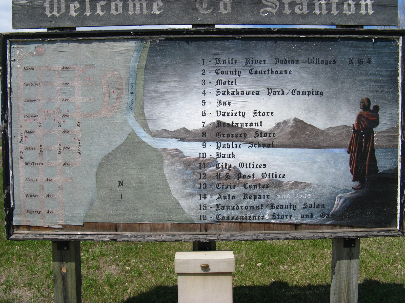 Drawing on Indians Stanton, North Dakota The Home of Sakakawea