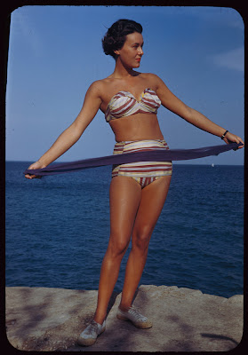 1940s swimsuits - color photographs
