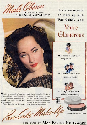 Max Factor - Pan cake makeup adverts - Merle Oberon