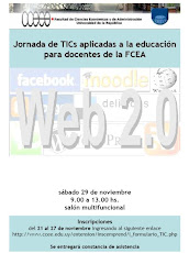 Afiche I Jornada de TICs aplicadas a la educación para docentes de la FCEA