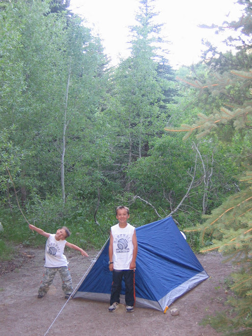 Taylor and chase in tent