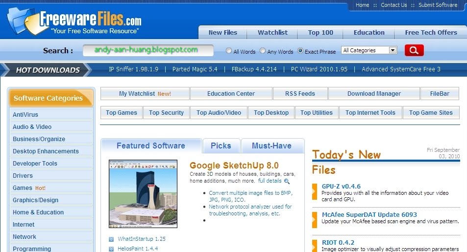 Andy Huang Note's: 6 Website Terbaik Untuk Download Freeware