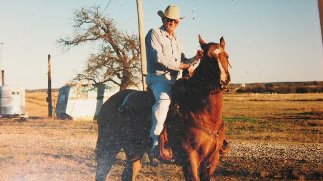 Spring 1992 ~ Breckenridge ~ TX ~ The last horse he rode ~ Jet Smooth Dun