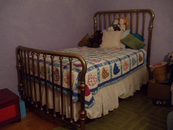 The Box House Big Brass Bed