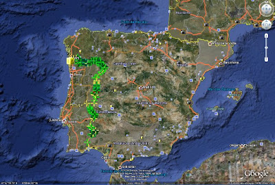 Mapa geológico completo de Portugal e Espanha
