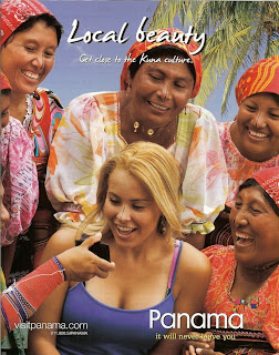 Panama Travel Ad in a Departures magazine - Blonde tourist in Panama