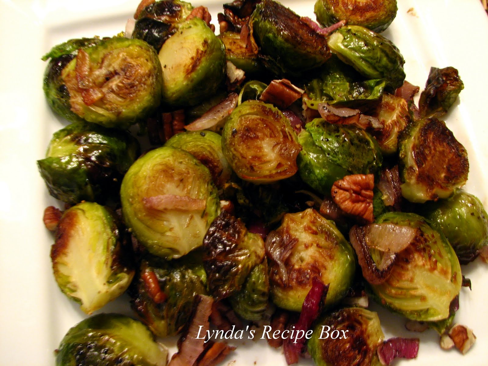 Lynda's Recipe Box Roasted Brussels Sprouts with Balsamic