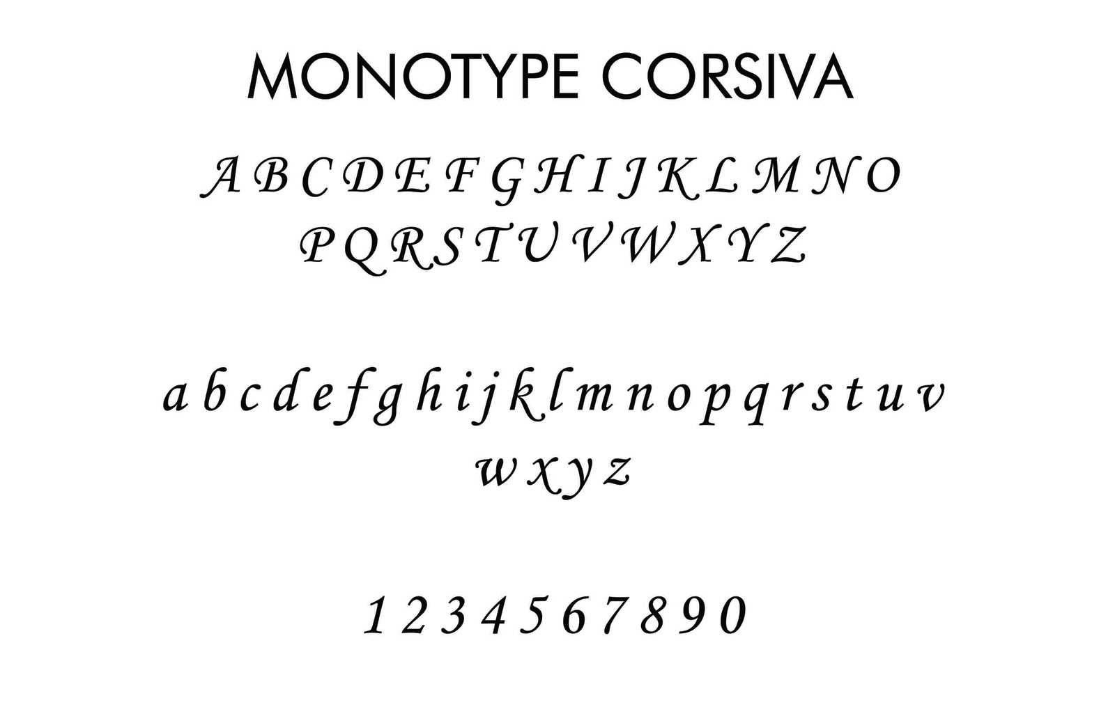 monotype corsiva font family
