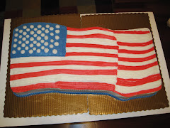 American Flag - 3/4 Sheet Cake