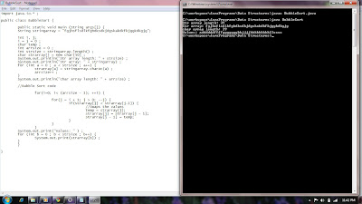 Desire 2 Code: Bubble Sort Example using Char (Java)