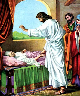 Jesus Christ taken the hand of leper and healed him color drawing picture free download miracle pictures of Jesus and religious photos