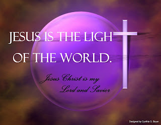 Jesus is the light of the world and Jesus Christ is my lord and savior desktop background wallpaper with cross