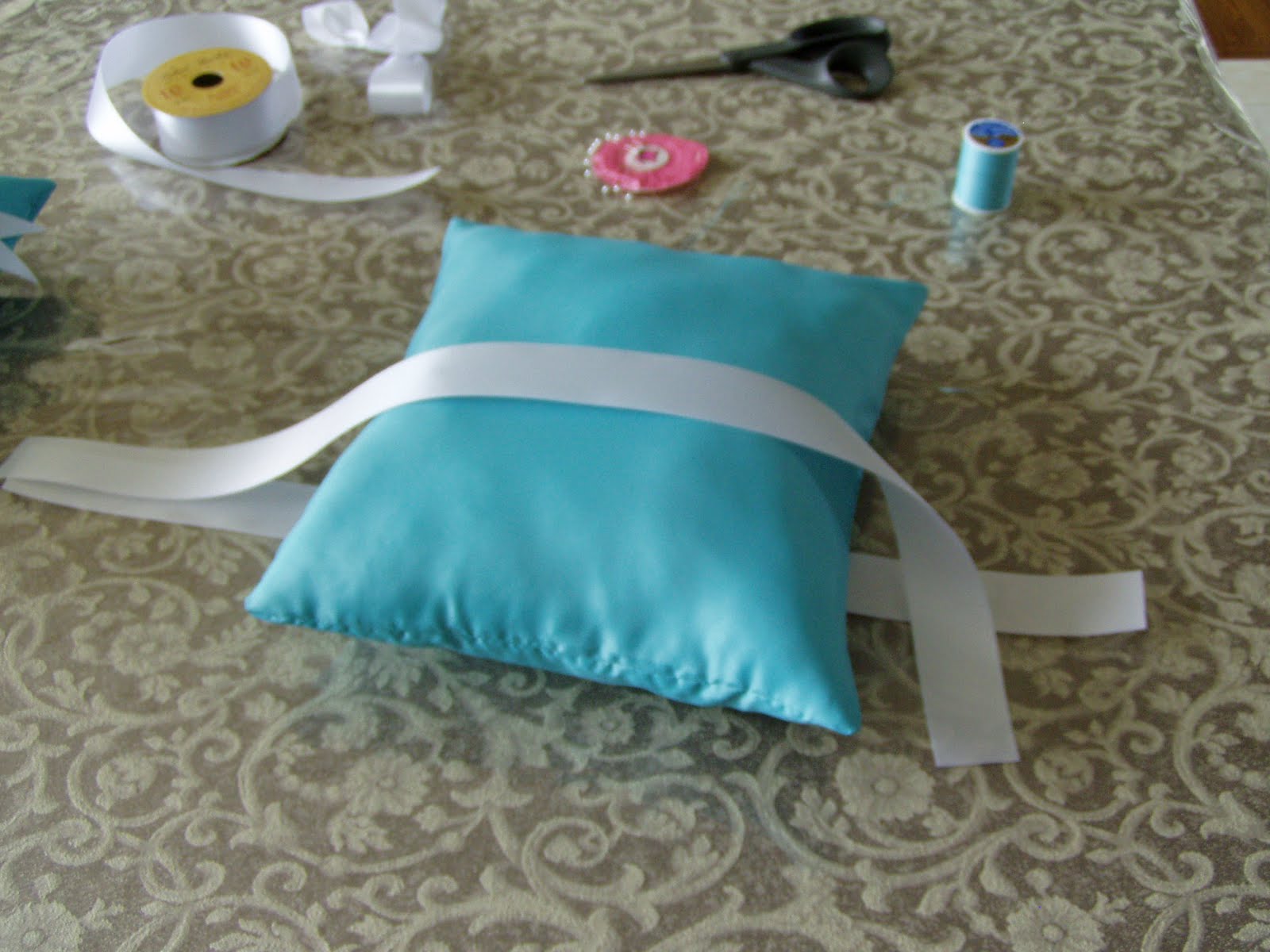Fun With Nancy Tiffany Blue Wedding Pillows