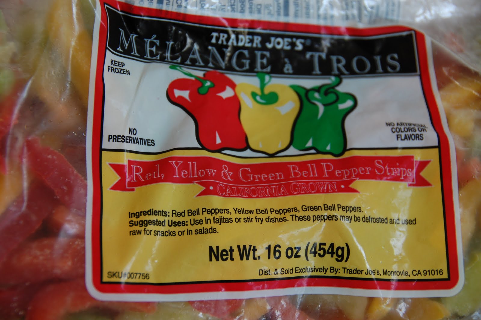 What my kids are eating Pepper melange a trois from Trader Joe's