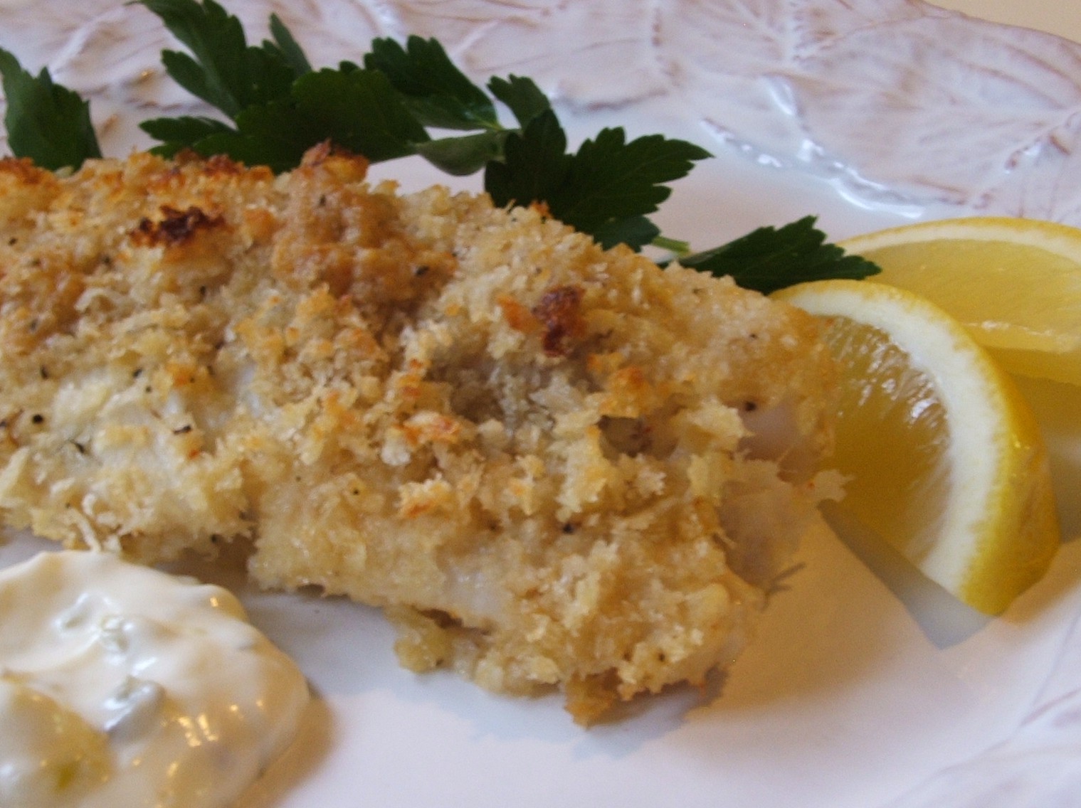 Crunchy Baked Cod with Tarter Sauce..... - Angie's Pantry