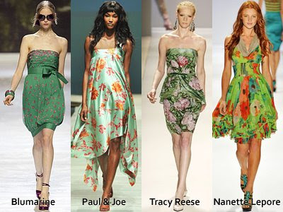 Le Cose Amato: Designer Face-off: Green Floral Dress Edition