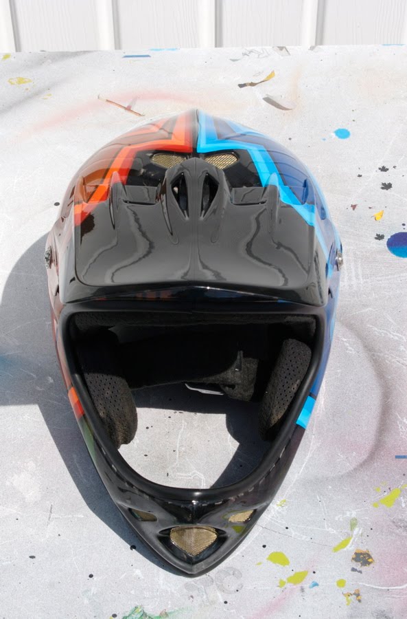 PaintHouse Customs Twin Celtic Cat Carbon Fiber Mountain Bike Helmet