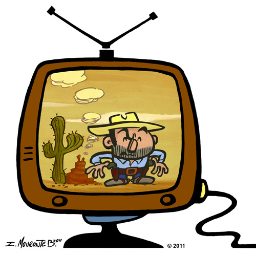 Gemischtrassiger Mopse Cartoon Pov
