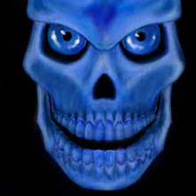 creepyy blue skull