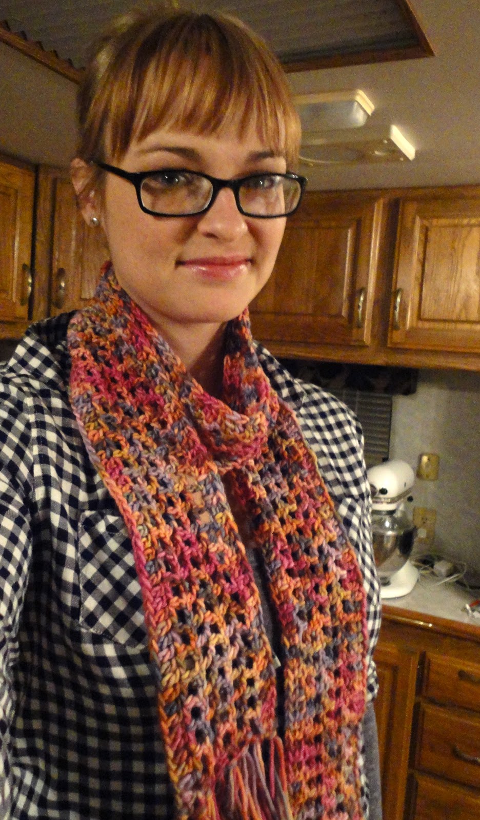 Made by Becky Window Pane Scarf