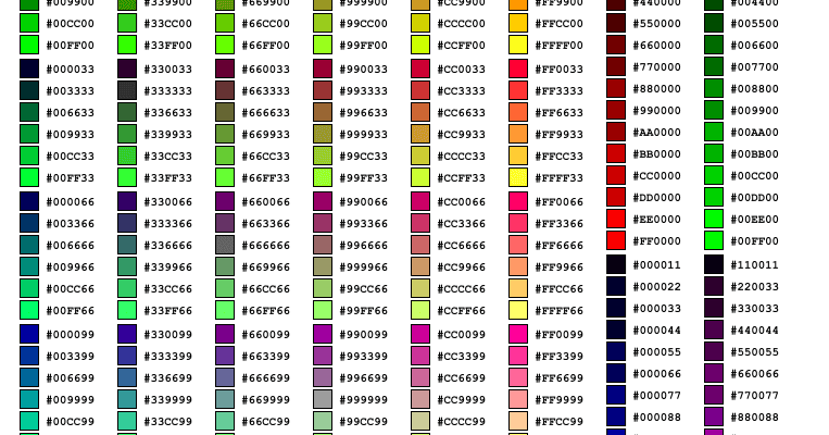Web Gurus: RGB HEX Cheat Sheet Best Tutorials for Website design and ...