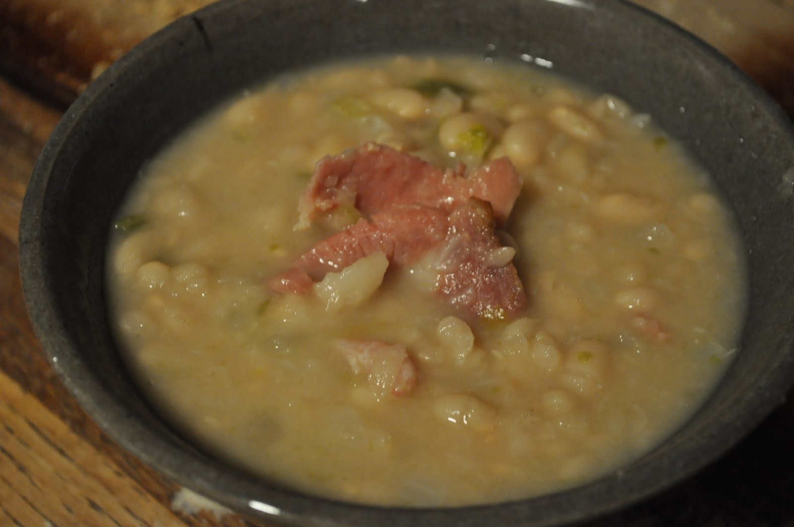 Handmade and Homegrown Navy Beans with Country Ham